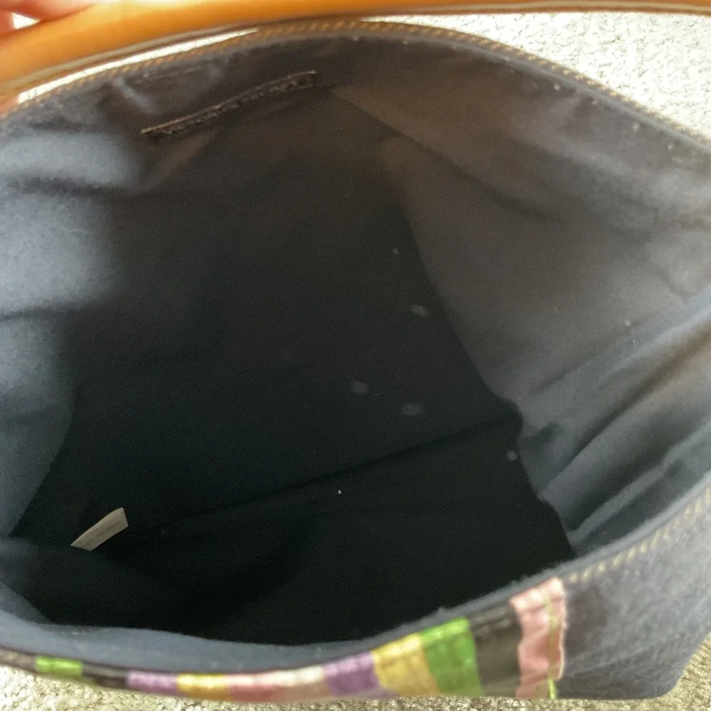 Victoria's Secret Denim Shoulder Bag‎ Pastel Stripe Accent Purse Y2K